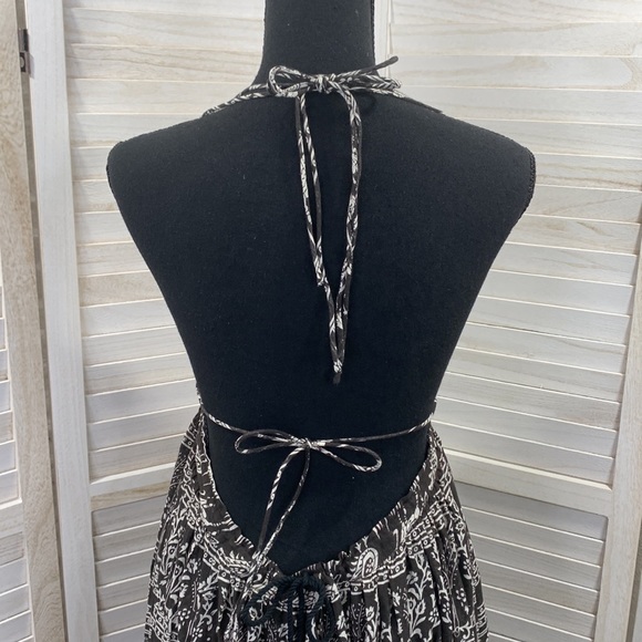 Free People Printed Triangle Top backless Boho Maxi Festival Dress XS - Picture 6 of 14